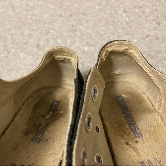 Black Worn-In Converse - No Laces - Ladies 6.5 - Picture 6 of 6